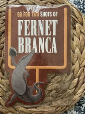 Rare New Fernet Branca Metal Sign Football Limited Edition Collectible Bar Decor picture