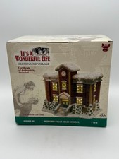 Enesco It's a Wonderful Life Illuminated Village Bedford Falls High School New picture