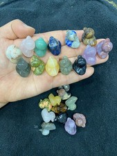 50pcs Wholesale Natural Mixed Quartz Crystal Carved Duck skull reiki healing picture