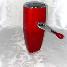 VINTAGE Rival Ice-O-Mat Hand Crank wall mount Ice Crusher  Red picture