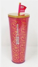 2024 STARBUCKS WICKED RARE Glinda G Pink Cold Cup Tumbler 24oz NEW picture