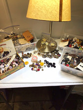 Vintage/Antique Buttons Military/Glass/Craft HUGE LOT picture