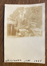 1931 Rockingham County New Hampshire NH Young Man Fashion Cars Real Photo P4j17 picture