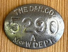 Vintage The D&H Co M of W Dept Employee Pin Badge Railroad Delaware & Hudson picture