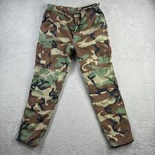 Vintage Military Pants Mens Large Long Trousers Hot Weather Woodland Camo Combat picture