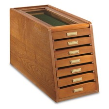 CASTLECREEK Collector's Cabinet Display Case Oak picture
