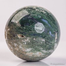 374g 66mm Moss Agate Sphere Crystal Natural Aquatic Plant Water Grass Reiki Ball picture