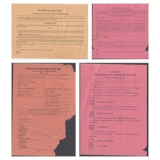 Vintage 1934 1940 Faulk County South Dakota Sample Ballots Lot of 4 Ephemera picture
