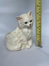 Vintage Napcoware Longhaired Persian White Kitten Figurine Planter picture