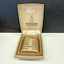 Vintage Ronson Varaflame Standard Butane Lighter Gold Tone Not Working Condition picture