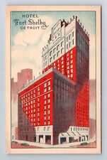 Detroit MI-Michigan, Hotel Fort Shelby, Advertisement, Antique Vintage Postcard picture
