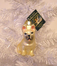 2015 OLD WORLD CHRISTMAS - FRENCH BULLDOG -BLOWN GLASS ORNAMENT NEW W/TAG picture