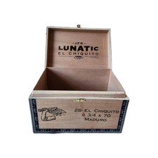JFR Lunatic El Chiquito Empty Wooden Cigar Box 8½x5¾x4⅞ picture