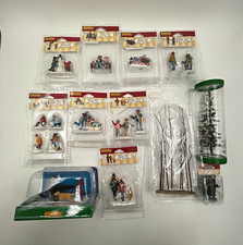 Lemax Christmas Village Figurines Trees Winter Accessories Lot of 12 NEW picture
