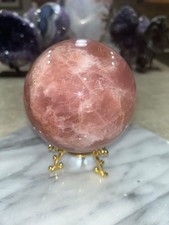Rose Quartz sphere with stand x- large 4.5” picture