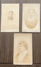3 Antique Cabinet Card Photo Portrait Women Girl Teenager Beautiful Fashion picture