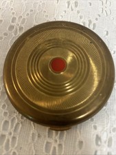 VTG Coty Air Spun Red Dot Metal Compact Mirror Powder Paris NY Original Sponge picture
