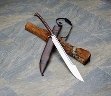 Custom Handmade Carbon Steel Blade Viking Machete Sword | Hunting Sword Camping picture