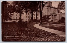 Jacksonville Illinois Main Building Insane Hospital Asylum Postcard picture