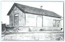 c1960's Depot Derby Iowa Vintage Antique Train Depot Station RPPC Photo Postcard picture