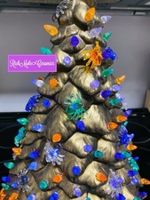 Ceramic Halloween Tree , Spider , Comes With Remote And Light Puck Changes Color picture
