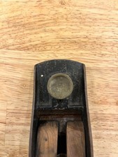Vintage Block Plane Wood Palm Rest Japanned Cast Iron Unbranded Antique Tool picture