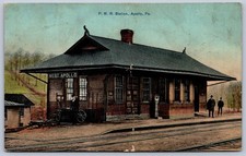 K41/ Apollo Pennsylvania Postcard c1910 Penn Railroad Depot 71 picture