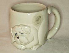Vintage 1979 Fitz and Floyd Ceramic Sad Puppy Dog Coffee Mug Tail Handle Cute picture