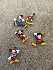Vintage Disney Mickey Mouse 1980's PVC Figurine Lot of 5 Costumes Applause 2