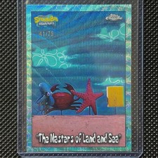 2025 Topps Chrome SpongeBob “The Masters Of Land And Sea” FlowerCloudFractor /75 picture