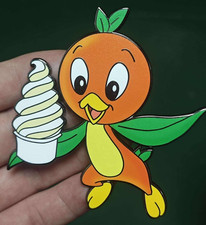 PIN ORANGE BIRD CARRYING A DOLE WHIP 3 INCH JUMBO FANTASY ADVENTURELAND NEW picture