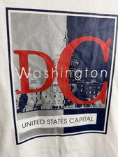 Vintage Washington DC Nation’s Capital Delta Tshirt Size Large White picture