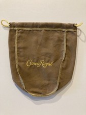 CROWN ROYAL TAN  VANILLA  BAG  WITH DRAW STRING -  NEW picture