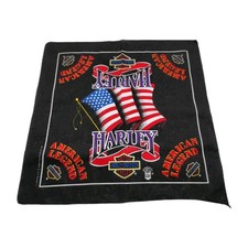 Vintage Harley-Davidson American Legend USA Flag Bandana Handkerchief Scarf  picture