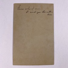 ATQ Cabinet Card Photo Cute Young Adorable Girl Child Period Ink Message Written picture