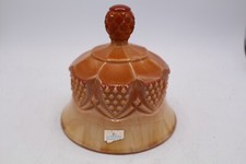 Vintage Pre-logo Fenton Chocolate Slag Glass Butter/Cheese Dish Lid Only picture