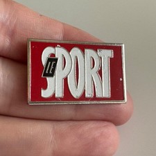 Vtg Le Sport Logo Enamel Lapel Pin Red And White Rectangle picture