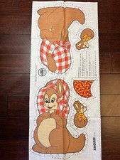 Vintage Lovable Stuffables Printed Doll Fabric Sewing Kangaroo 16” and Joey 6” picture