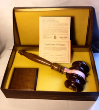Vintage Ezra Brooks Gavel Decanter, 1982 Whiskey Collector Decanter picture