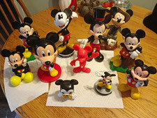 Disney Mickey Mouse Figurine Lot Coin Bank Bobblehead Musical 1999 8