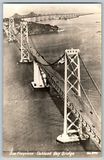 RPPC Vintage Postcard - San Francisco, California - Oakland Bay Bridge picture