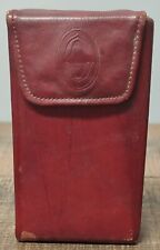 Vintage Buxton Red Leather Snap Case 4.25