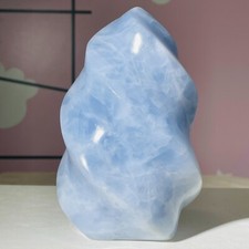 2.55lb Large Natural Blue Celestite Quartz Crystal Torch Point Specimen Healing picture
