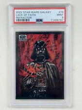 2022 TOPPS STAR WARS GALAXY #74 Lack Of Faith PSA 9 Darth Vader Refractor picture