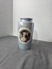 Vintage Victoria. Lady Portrait Lustreware German Vase picture