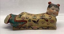 Hand-Painted Ceramic Girl opium pillow picture