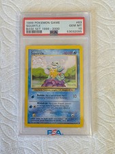1999 POKEMON GAME CARD  #63 SQUIRTLE GRADED PSA10 picture