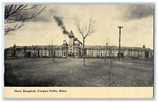 1913 State Hospital Building Exterior Fergus Falls Minnesota MN Posted Postcard picture