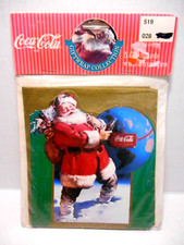 5 VTG 1993 Coca-Cola AROUND the WORLD SANTA Gift Greeting Cards Christmas USA picture