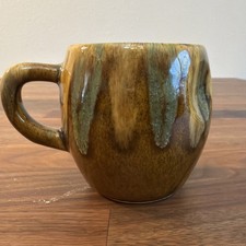 Dryden Pottery Brown Green Earth-Tones Coffee Mug Cup picture